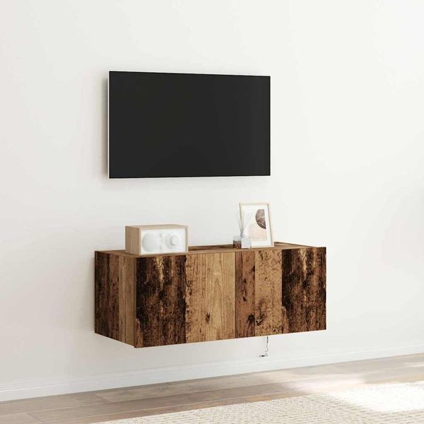 Maison Exclusive - Mobile Tv In Legno Antico 80 X 35 X 31 Cm Materiale Ligneo-image