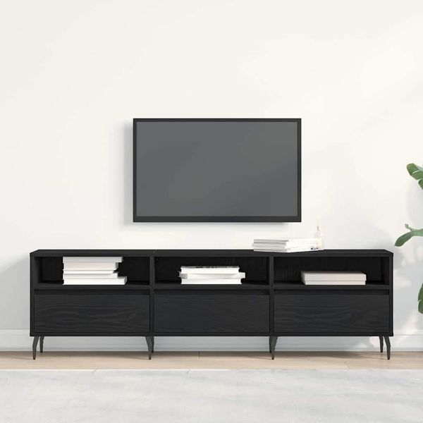 Mobile Tv Bei Cloris Look Rovere Nero 150 X 30 X 44,5 Cm - Mobili Tv Nuovo5382147 1Pacco-image
