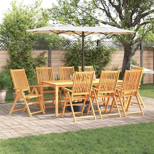 2025 Set Di Mobili Da Giardino Moderni Set Di Mobili Da Balcone Set Da Pranzo Da Giardino 9 Pezzi Marrone Acacia Legno Massiccio - Set Di Mobili Da Giardino,Design 3738610 4Parcel-image