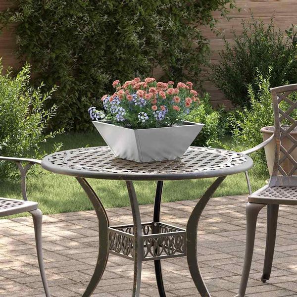 Maison Exclusive - Vaso Da Giardino 5 Pezzi Argento 35 X 35 X 15 Cm Acciaio Inossidabile-image