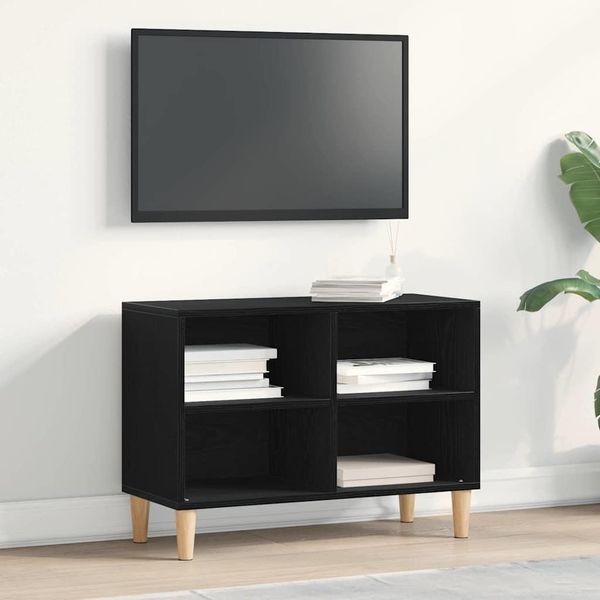 Maison Exclusive - Mobile Tv Effetto Rovere Nero 69,5 X 30 X 50 Cm Materiale Ligneo-image