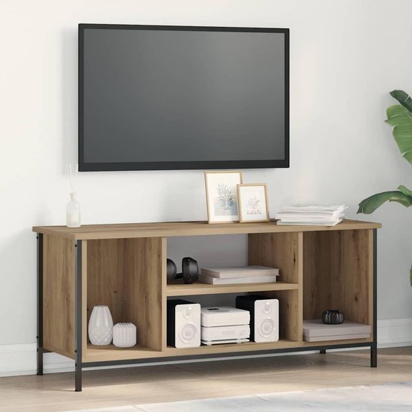 Pratico Mobile Tv In Rovere Lavorato A Mano 102 X 35 X 45 Cm In Legno Composito - Mobili Tv ,Mobili Di Design 3149226 1Pacco-image