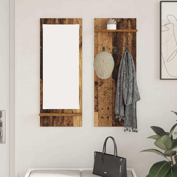 Maison Exclusive - Comodino Da Parete In Legno Antico 70 X 10 X 90 Cm Materiale Ligneo-image