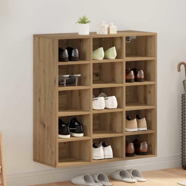 Stabli MöBel Scarpiera Artisan Oak 77,5 X 30 X 83,5 Cm Materiale A Base Di Legno - Portascarpe CC9679964 1Pacco-image