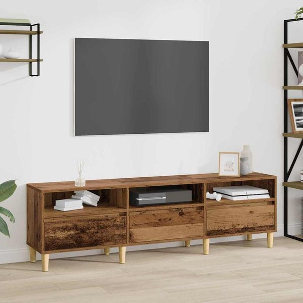 Maison Exclusive - Mobile Tv In Legno Antico 150 X 30 X 45 Cm Materiale Ligneo-image