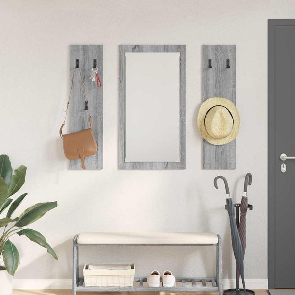 Maison Exclusive - Comodino A Muro Sonoma Grigio 96 X 1,5 X 90 Cm-image