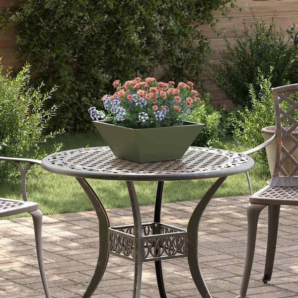 Fioriera Da Giardino In Stile Elegante 5 Pezzi Verde Oliva 35 X 35 X 15 Cm Acciaio - Biancheria Da Letto Hommie5950810 1Pacco-image