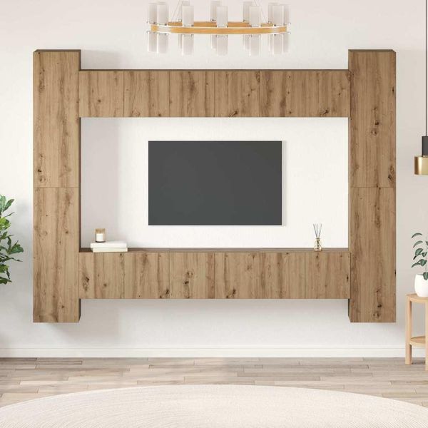 Best MöBel Set Di Mobili Tv 10 Pezzi Rovere Artisan 30,5 X 30 X 90 Cm - Mobili Tv Cloris New3194762 4Parcel-image