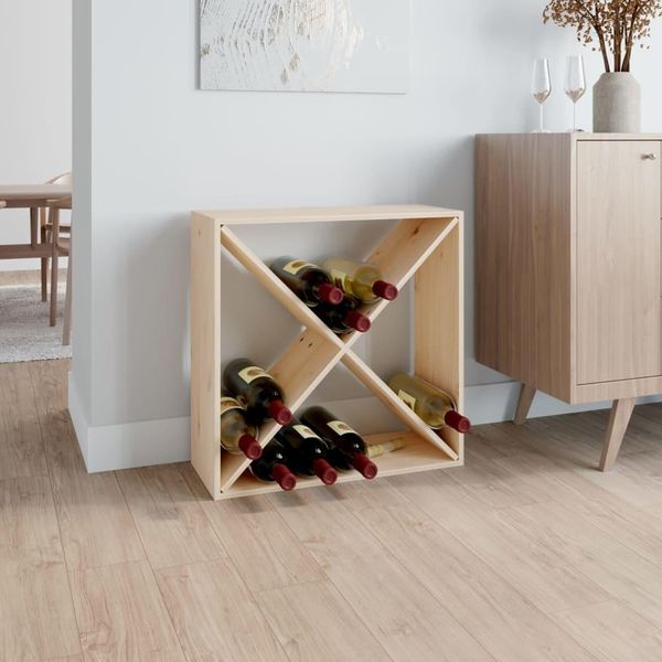 Portabottiglie Durevole 62X25X62 Cm In Legno Di Pino Massiccio - Portabottiglie Octo7215058 1Pacco-image