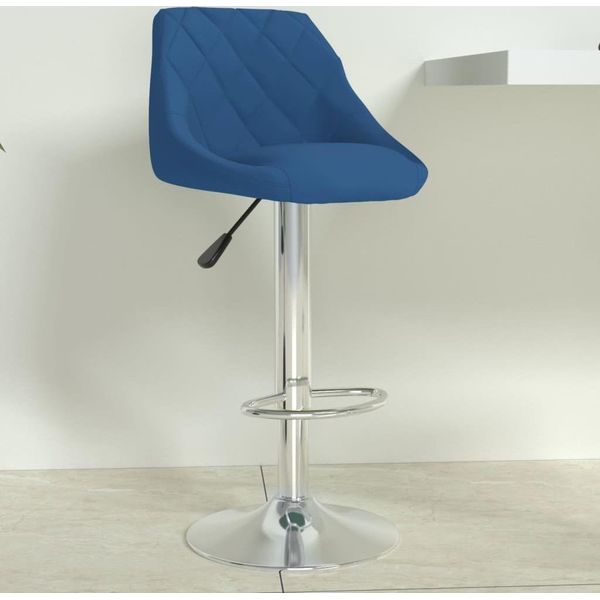 Bei Cloris Sgabello Da Bar In Velluto Blu - Sgabello Da Bar New4900754 1Parcel-image