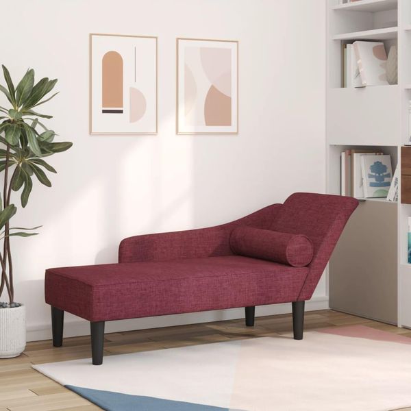 2025 Cloris Chaise Longue Con Cuscini In Tessuto Rosso Vino - Recamieren Sale7182329 1Parcel-image