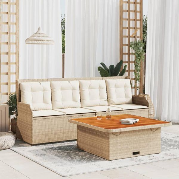 Pratico Set Di Mobili Da Giardino Set Di Mobili Da Balcone Set Di Divani Da Giardino A 3 Pezzi Con Cuscini Beige Poly Rattan - Set Di Mobili Da Giardino ,Mobili Di Design 2844169 3Parcel-image