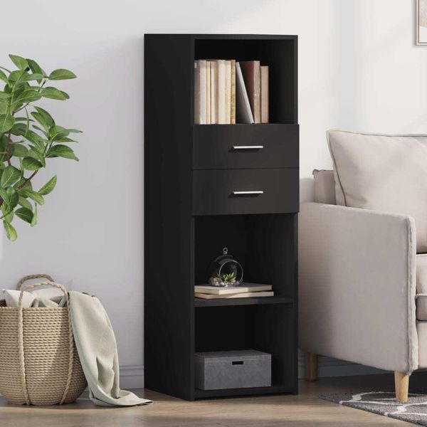 Vetrina Semplice Nera 40X42,5X124 Cm In Legno - Cassettiere DE7963227 1Pacco-image