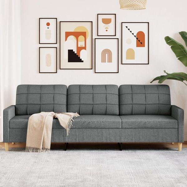 Stabli MöBel Divano A 3 Posti In Tessuto Grigio Scuro 210 Cm - Divani Classici CC1373159 1Pacco-image