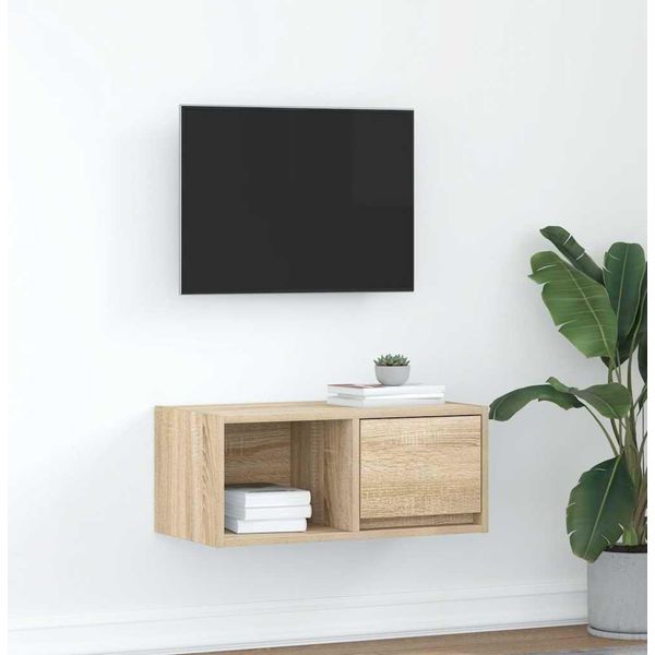 Mobile Tv In Stile Elegante Rovere Sonoma 60X31X25,5 Cm Materiale Legno - Mobili Tv Hommie3538806 1Pacco-image