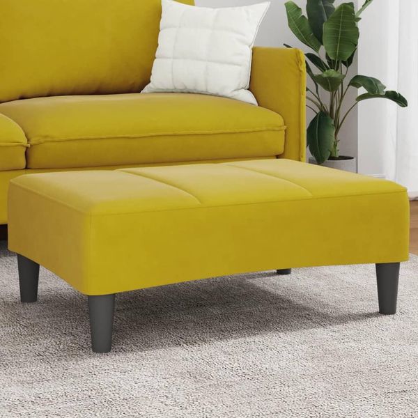 Best MöBel Poggiapiedi Giallo 77X55X31 Cm Velluto - Poggiapiedi CL2641619 1Pacco-image