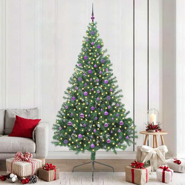 Bei Cloris Albero Di Natale Artificiale Preilluminato Verde 240 Cm Pvc - Alberi Di Natale Artificiali Nuovo5328873 2Pacchi-image