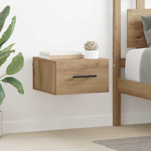 Stabli MöBel Vetrinetta Comodino Artisan Oak 35 X 35 X 20 Cm Materiale A Base Di Legno - Cassettiere CC7667531 1Pacco-image