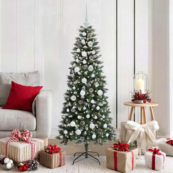 Pratico Albero Di Natale Artificiale Con 150 Led Verde 66 X 66 X 150 Cm - Alberi Di Natale Artificiali ,Mobili Di Design 2628978 2Parcel-image