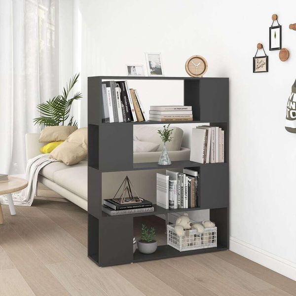 2025 Cloris Libreria Divisorio Grigio 100X24X124 Cm - Librerie Vendita9695378 1Pacco-image