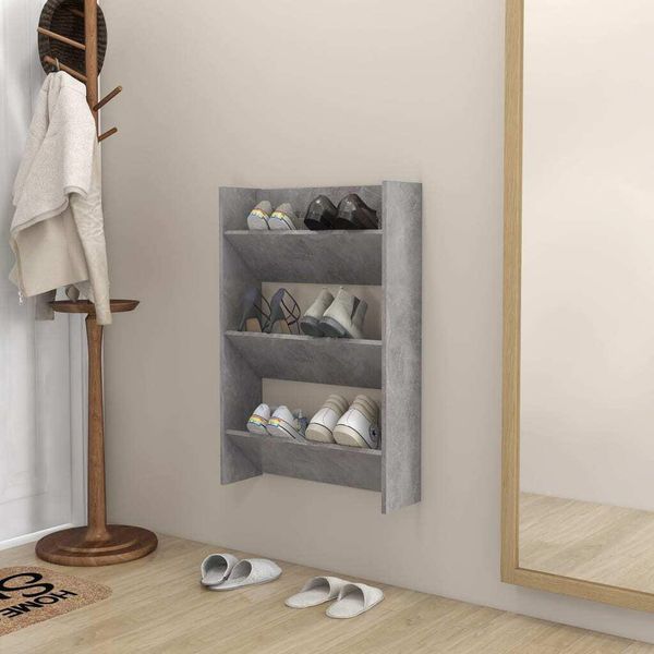 Best MöBel Scarpiera A Muro Grigio Cemento 60X18X90 Cm Materiale Legno - Scarpiere Cloris New6188333 1Pacco-image