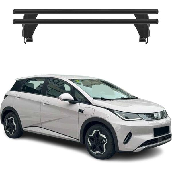 Portapacchi Menabo Per Byd Dolphin 2023-2025 Alluminio Nero 2 Pezzi-image
