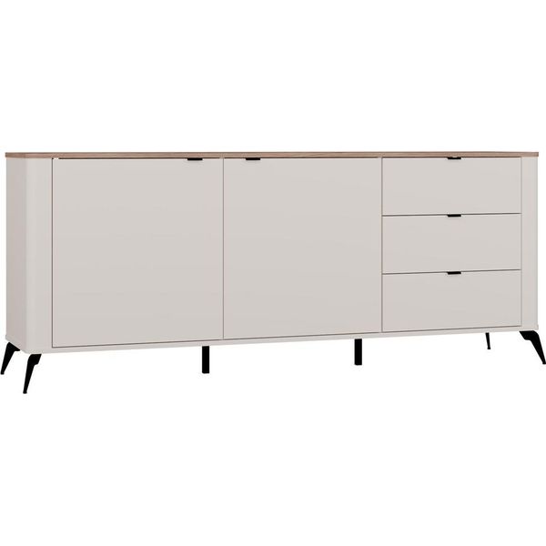 Cordoba 2D3S Cassettiera, Beige Cashmere, Rovere Castello, 3 Cassetti, Chiusura Ammortizzata-image