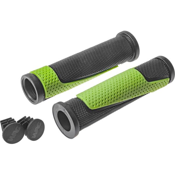Manopole Per Bicicletta Wag Double D 125 Mm Nero/Verde-image