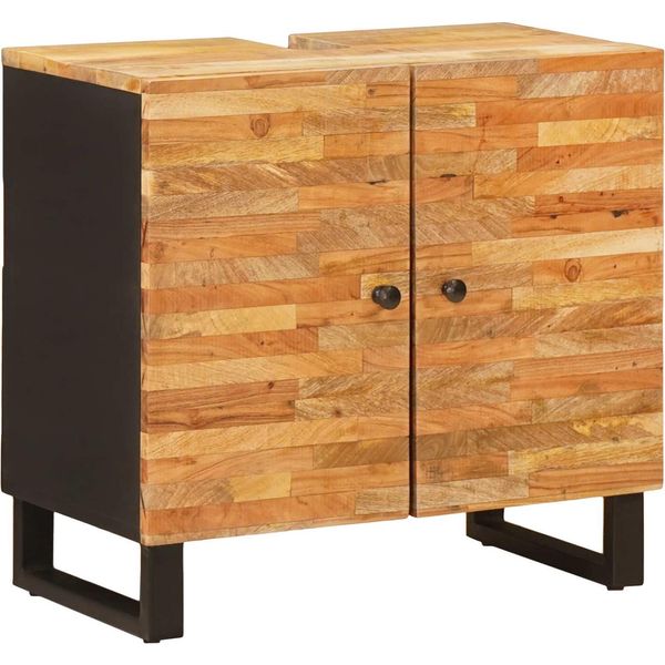 Syfax™ Armadio Per Lavabo Da Bagno Con Porta Naturale 62 X 33 X 58 Cm-image
