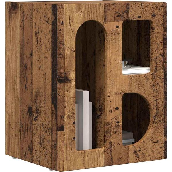 Syfax™ Comodino Legno Vecchio 40 X 35 X 50 Cm Legno Multistrato-image