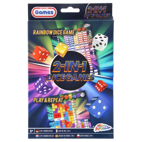 Grafix 2In1 Gioco Di Dadi Arcobaleno + Gioca E Ripeti-image