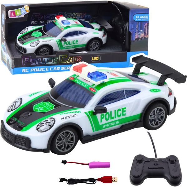 Polizia Auto Sportive Telecomandate Rc Drift Luci Led 1:22-image