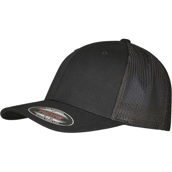 Flexfit 6511RM | Flexfit Trucker Recycled Mesh Cap - Colore: Nero/Nero - Taglia: L/Xl-image