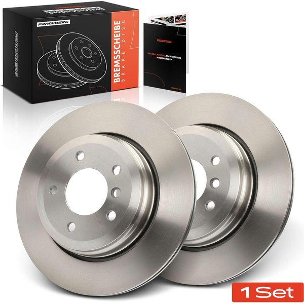 Frankberg 2X Dischi Freno Asse Posteriore Per Bmw Serie 5 Touring E60 E61 Serie 6 Cabrio E63 E64 2001-2010-image