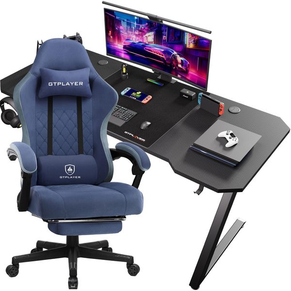 Gtpalyer Tavolo Da Gioco Tavolo Da Gioco + Sedia Da Gioco, Tavolo Da Computer Sedia Set Per Il Gioco Solo Tavolo Da Gioco E Sedia Da Gioco-image