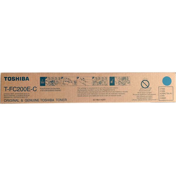 Toshiba T-FC200EC Cyan Toner Cartridge 6AJ00000259-image