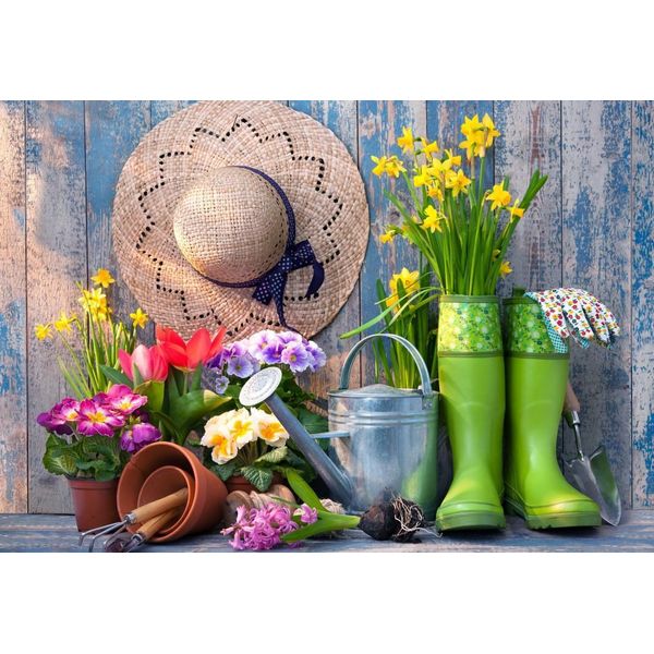 Bluebird Puzzle Gartenpuzzle Pronto Per Il Giardino - 1000 Teile Blumen-image
