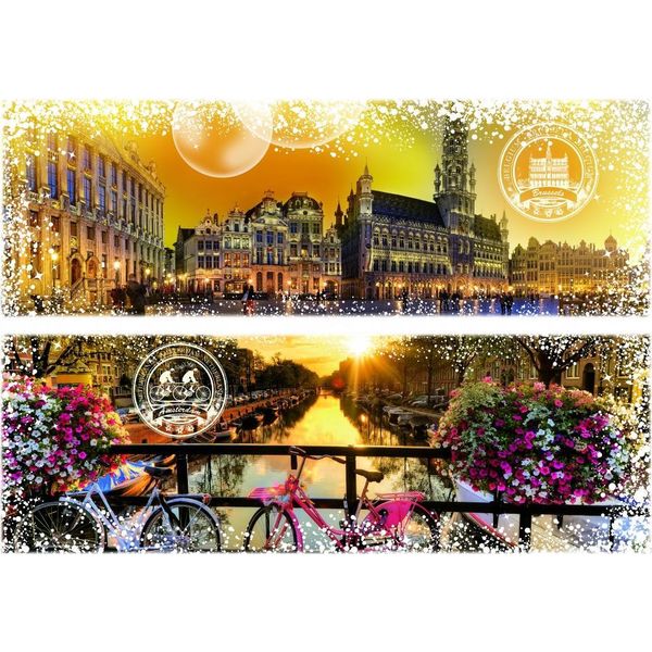 Puzzle Grafika Viaggio Intorno Al Mondo - Belgio E Paesi Bassi - 1000 Pezzi-image