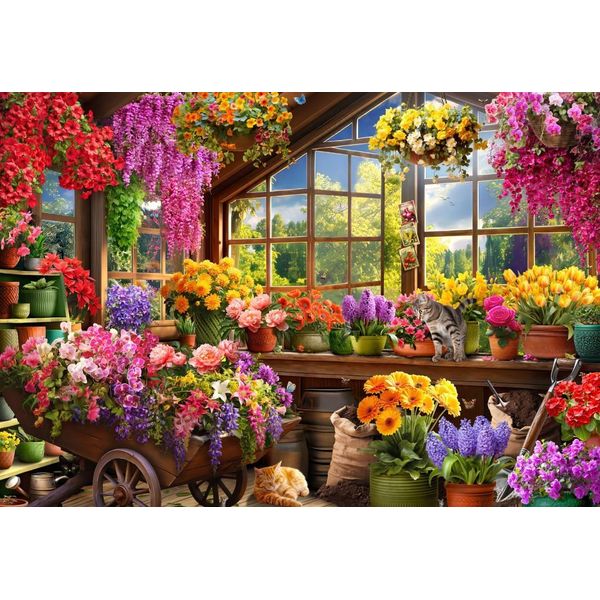 Puzzle Bluebird Garden Potting Shed - 1000 Pezzi Puzzle Divertente-image