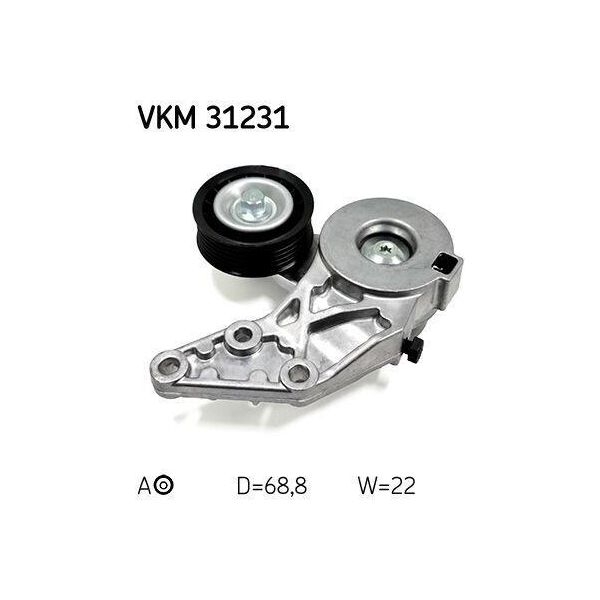 Skf Vkm 31231 - Oe 022 145 299 A Spannrolle, Keilrippenriemen FüR Tt (8N), Galaxy (Wgr), Toledo Ii (1M2), Leon (1M1), Alhambra (7V), T5, Sharan (7M), New Beetle, Golf Iv (1J), Bora (1J)-image