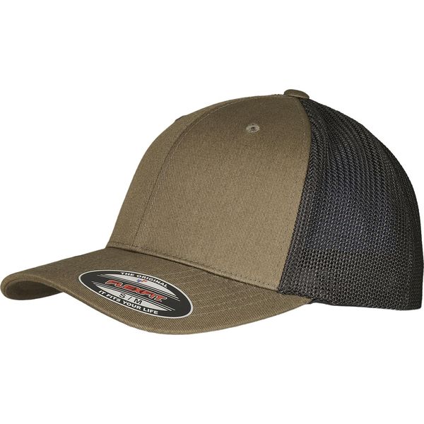 Flexfit 6511RM | Flexfit Trucker Recycled Mesh Cap - Colore: Olive/Black - Taglia: S/M-image