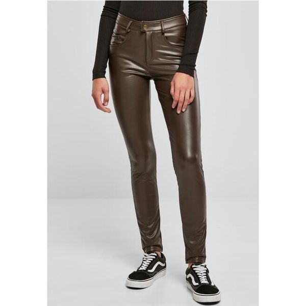 DáMské Kalhoty Urban Classics Donna Pantaloni A Vita Media In Marrone - 27-image
