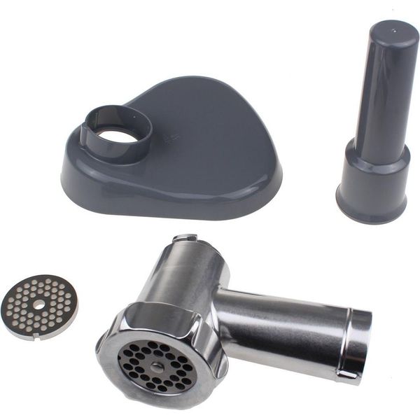 Kenwood KAP90.000GY, Tritatutto Per Frullatore Planetario, Compatibile Con Prospero+, Due Dischi In Acciaio Per Tritare Finemente O Grossolanamente, Ideale Per Carne E Verdura, Argento, Grigio-image