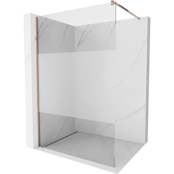 Mexen Kioto Parete Doccia Walk-In 70 X 200 Cm, Trasparente/Brina 8 Mm, Oro Rosa - 800-070-101-60-35-image