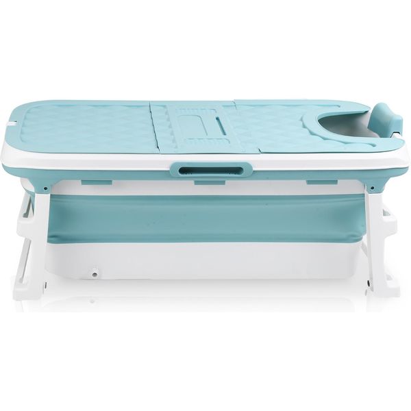 Jopassy Mobile 145Cm Vasca Da Bagno Pieghevole Per Adulti Spa Sauna Vasca Da Bagno Mobile Con Copertura Blu-image