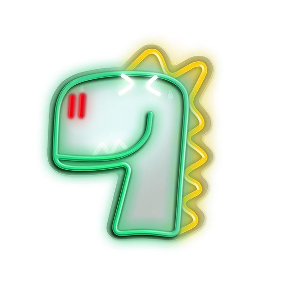 Forever Light FLNJ02 Luce Notturna Al Neon Led Jurassic Dino Insegna Luminosa Insegna Led Verde-image