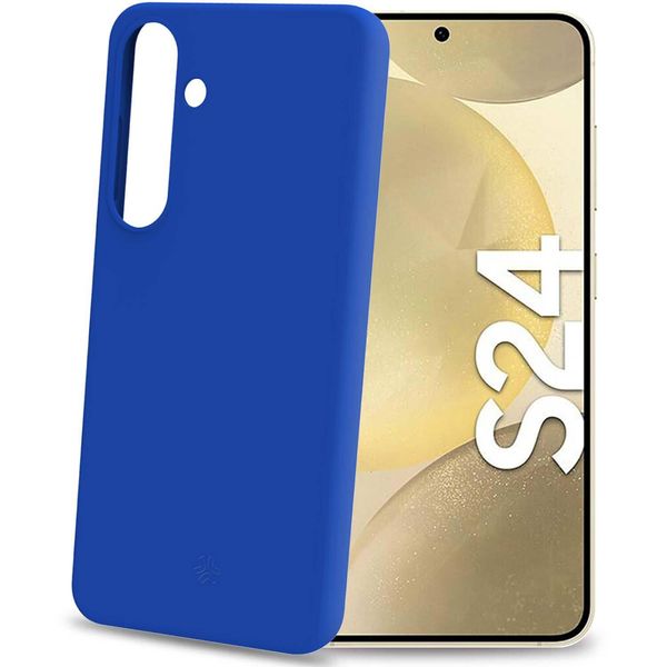 Custodia In Gomma Cromo Soft Galaxy S24 5G Blu-image
