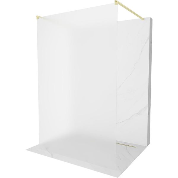 Mexen Kioto Parete Doccia Autoportante 100 X 200 Cm, Brina 8 Mm, Oro Spazzolato - 800-100-002-55-30-image