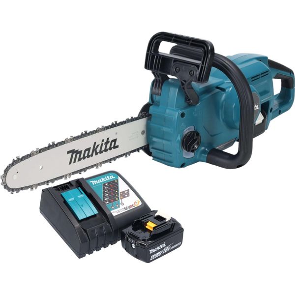 Makita Duc 357 RGX3 Motosega A Batteria 18 V 35 Cm Brushless + 1X Batteria 6,0 Ah + Caricabatterie-image