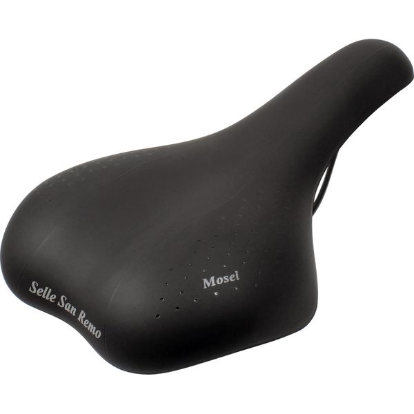 Sella Selle San Remo Per Biciclette Da Trekking Urbano - Mosel - Nero (Pacchetto Posto Di Lavoro)-image